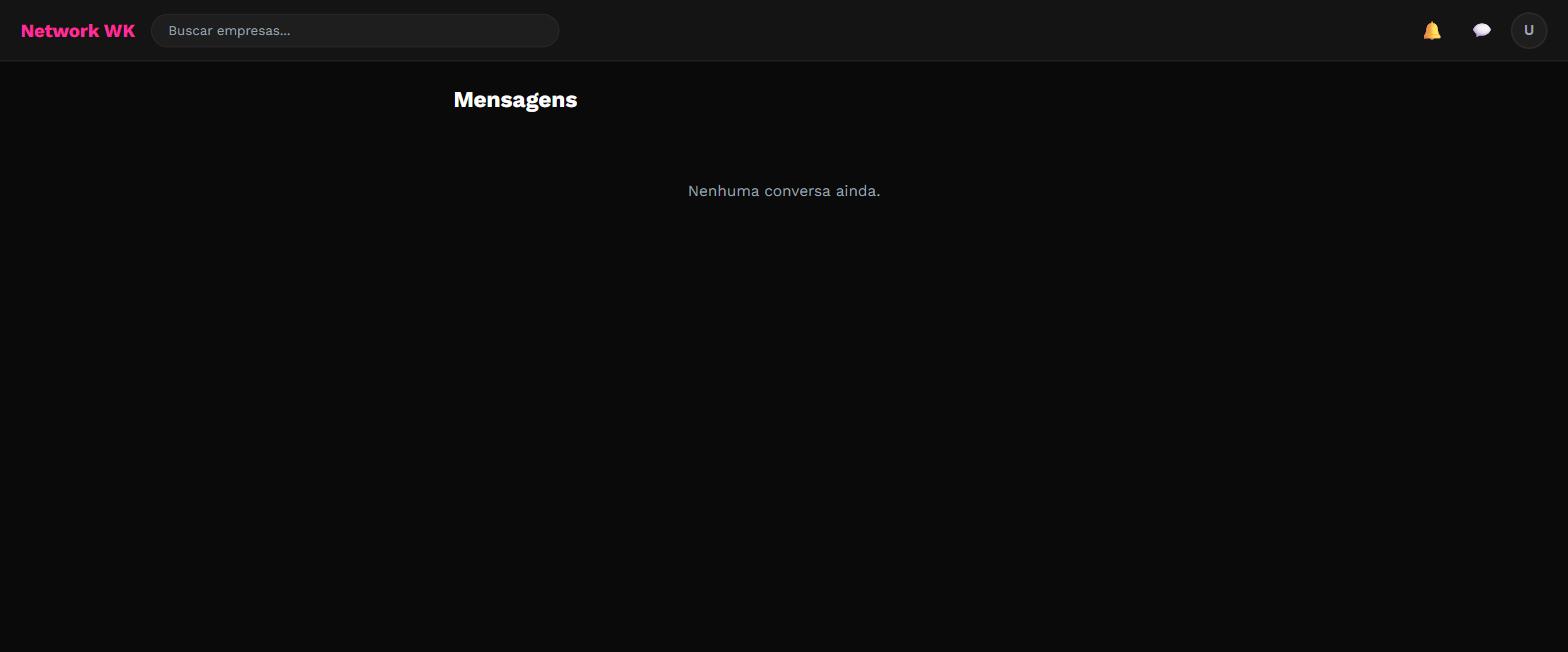 Chat em tempo real do Network WK — mensagens diretas